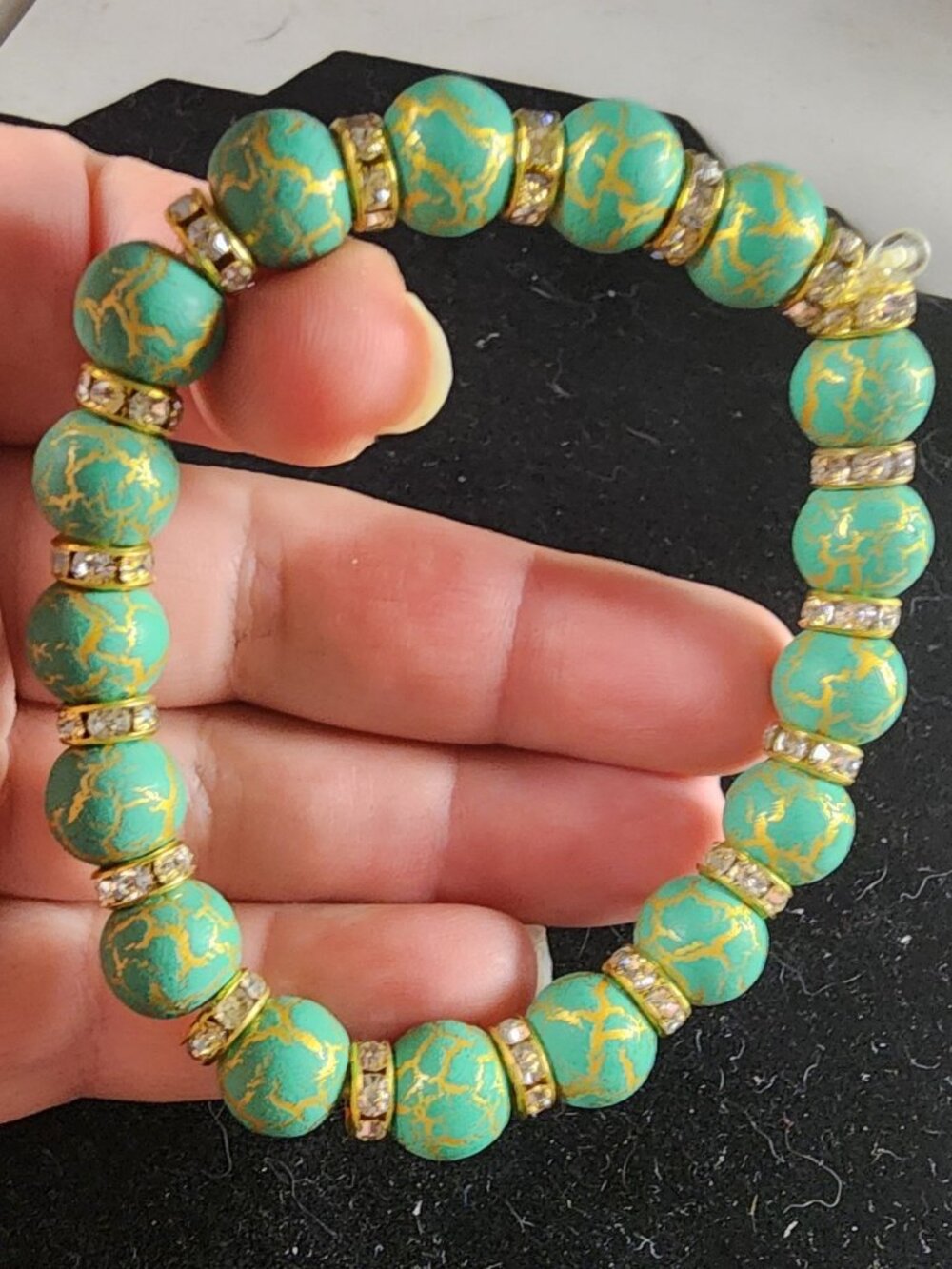 Hand Crafted Beaded Stretch Bracelet